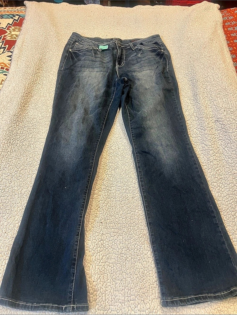 Earl Jean Slim Boot Cut Jeans Blue Waist 12